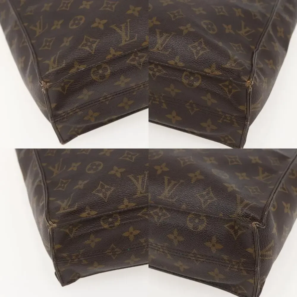Louis Vuitton Monogram Sac Plat Handbag Brown